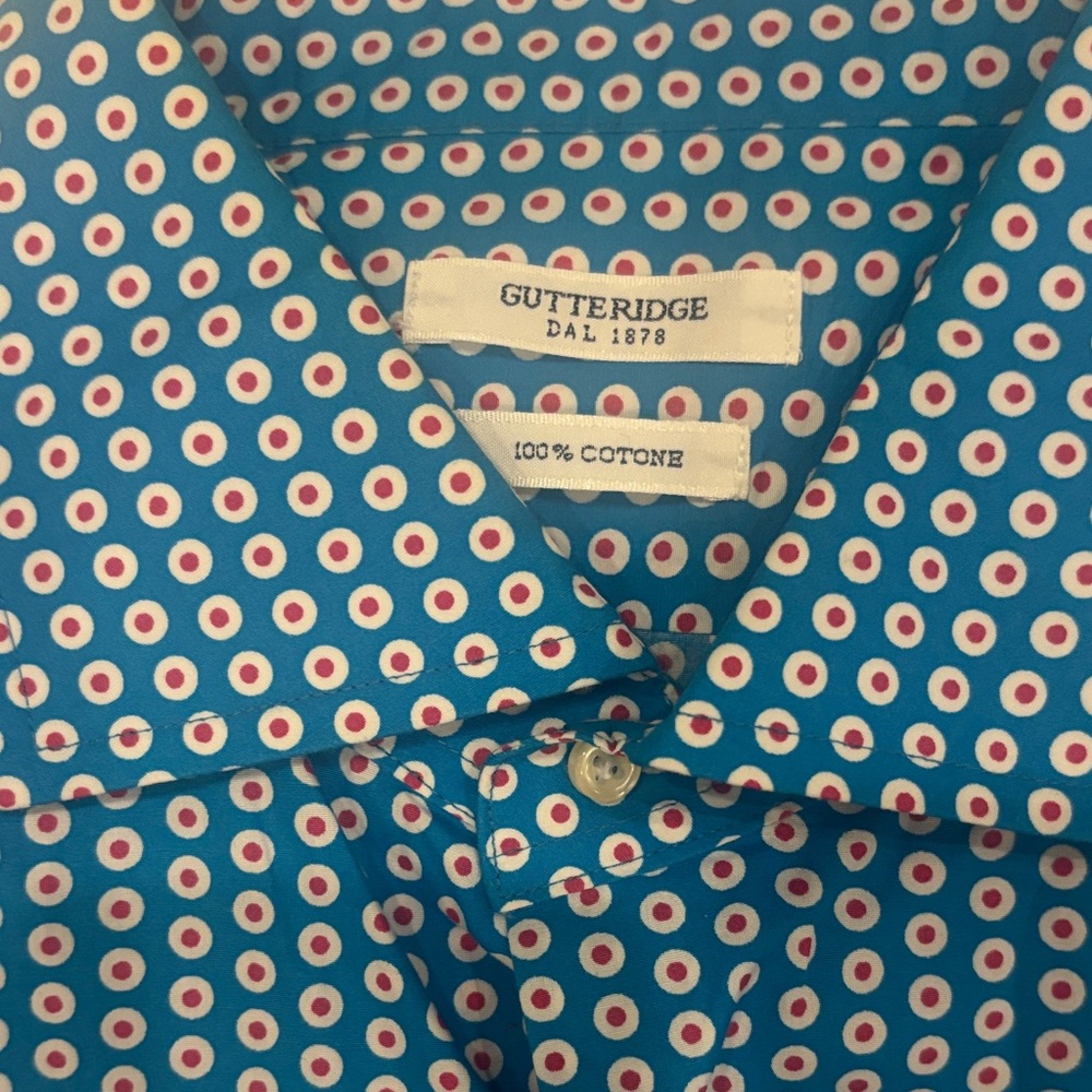 Gutteridge Blue Patterned Button-Down Shirt - Picture 4 of 9